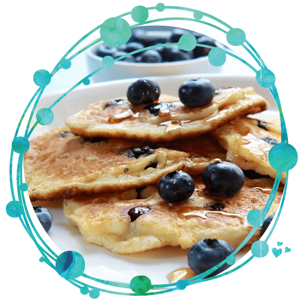 Blueberry Pancakes from the Million Dollar Recipe Books - Million Dollar Fitness - Weight Loss - L'Derry