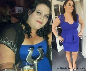 Liz lost 3 dress sizes with Dee McCahill at Million Dollar Fitness in LDerry
