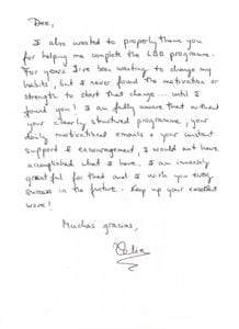 Million Dollar Fitness LDerry weight loss testimonial-online coaching