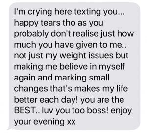 Crying with happiness weight loss testimonial - Million Dollar Fitness