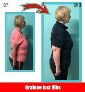 Grainne lost 9 pounds in 21 days at Million Dollar Fitness