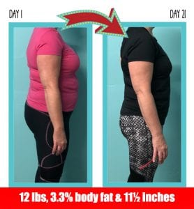 She lost 12 pounds in 21 days at Million Dollar Fitness